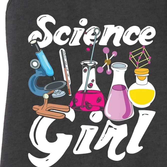 Science Girl Chemist Biology Scientist Women Gift Chemistry Women's Racerback Tank