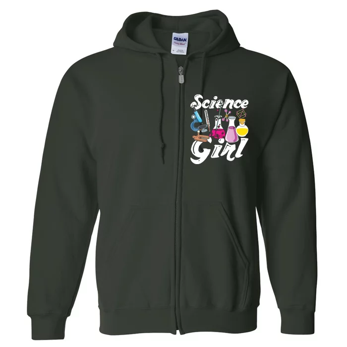 Science Girl Chemist Biology Scientist Women Gift Chemistry Full Zip Hoodie