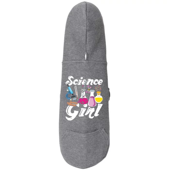 Science Girl Chemist Biology Scientist Women Gift Chemistry Doggie 3-End Fleece Hoodie