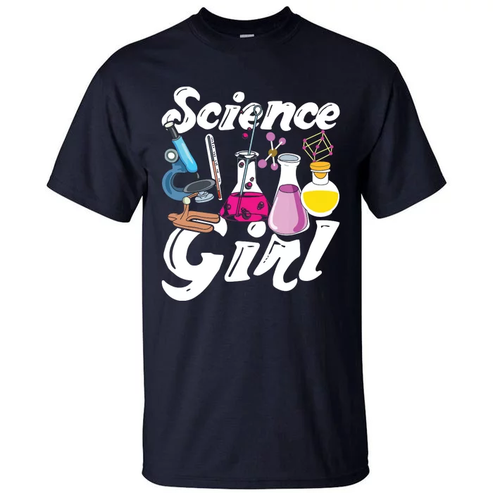 Science Girl Chemist Biology Scientist Women Gift Chemistry Tall T-Shirt