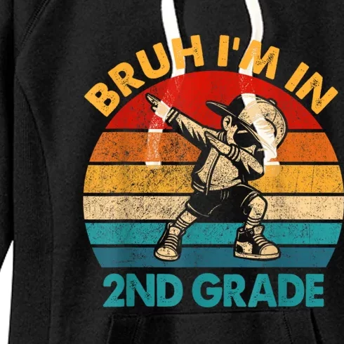 Second Grade Dabbing Boy Bruh IM In 2nd Grade Student Women's Fleece Hoodie