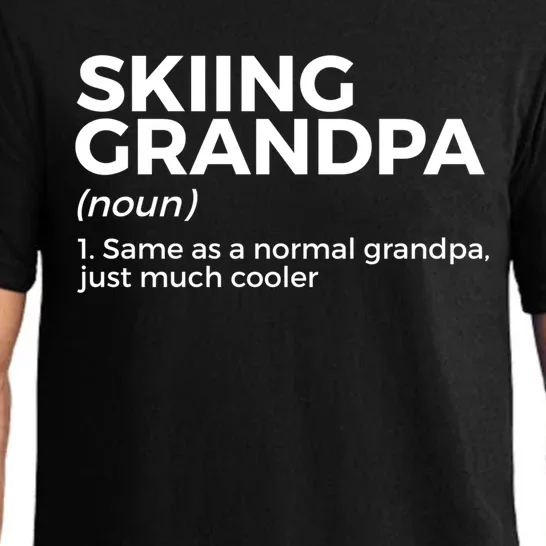 Skiing Grandpa Definition Funny Ski For Skiers Meaningful Gift Pajama Set