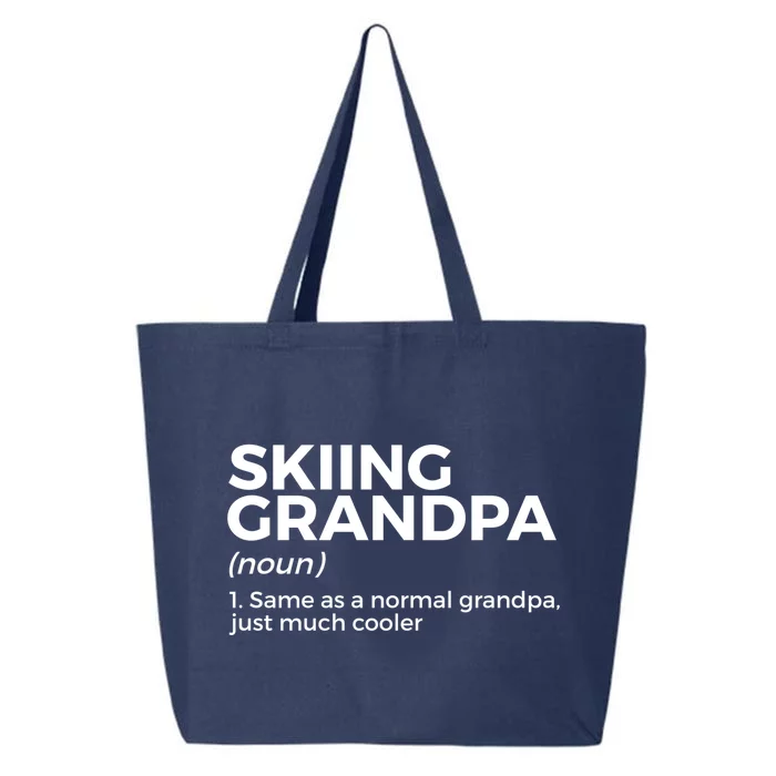 Skiing Grandpa Definition Funny Ski For Skiers Meaningful Gift 25L Jumbo Tote