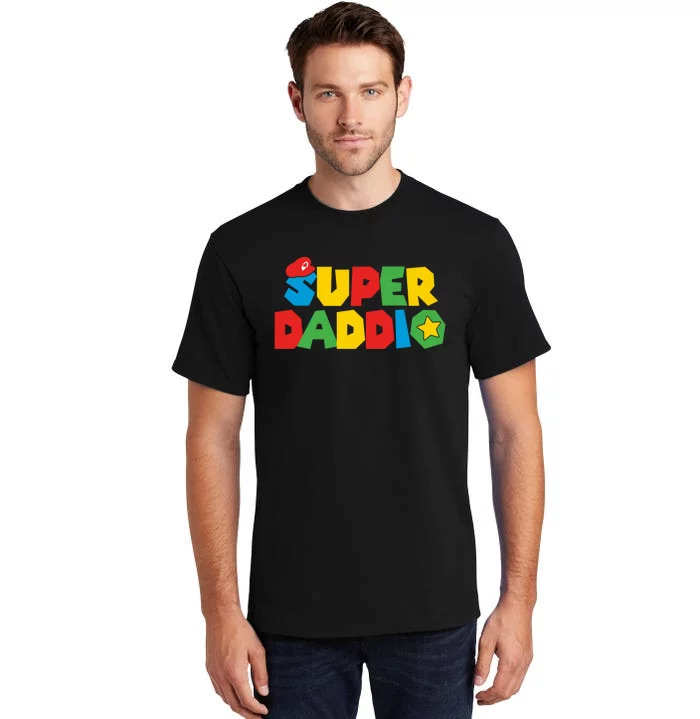 Super Gamer Dad Unleashed: Celebrating Fatherly Powers Tall T-Shirt