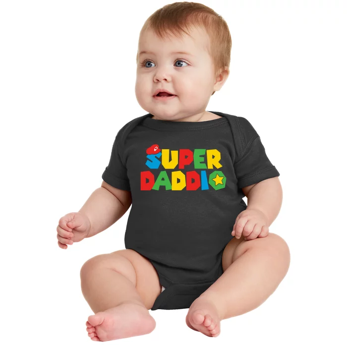 Super Gamer Dad Unleashed: Celebrating Fatherly Powers Baby Bodysuit