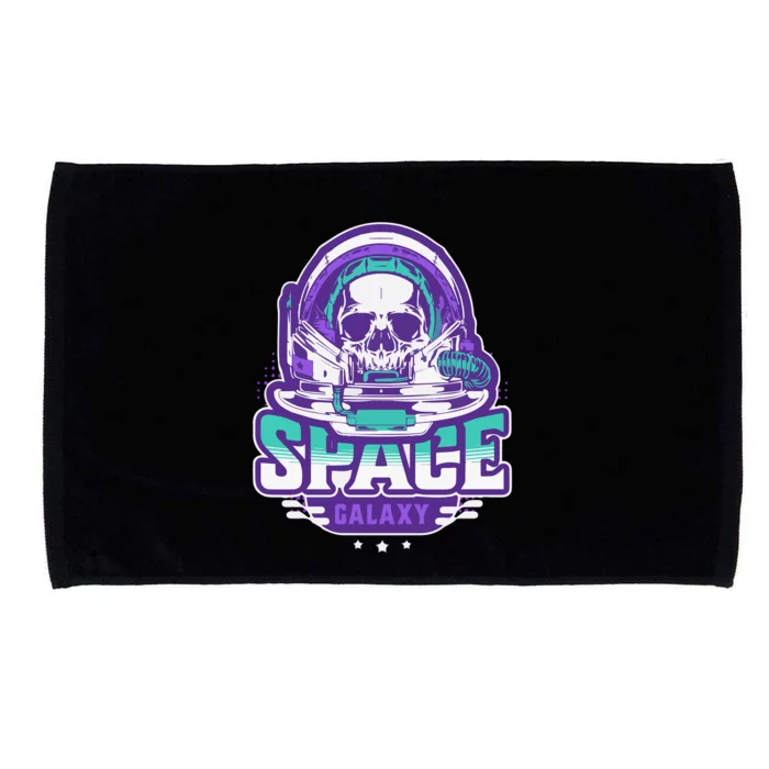 Space Galaxy Design Skull Astronaut Skull Lover Space Tourism Microfiber Hand Towel