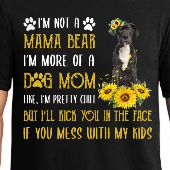 Sunflower Great Dane Mom Mothers Day Dog Mom Funny Gift Pajama Set