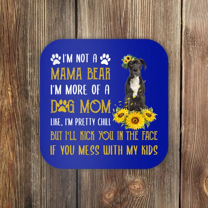 Sunflower Great Dane Mom Mothers Day Dog Mom Funny Gift Coaster