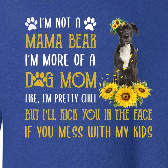 Sunflower Great Dane Mom Mothers Day Dog Mom Funny Gift Toddler Sweatshirt