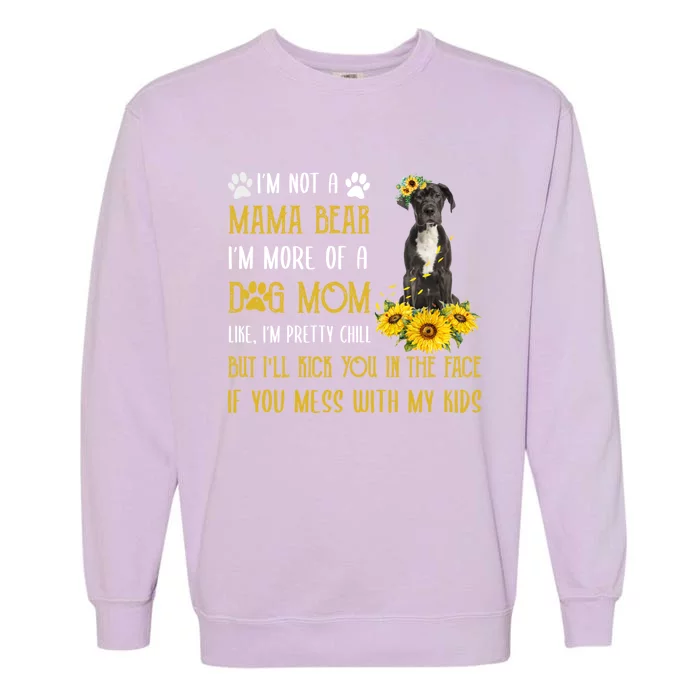 Sunflower Great Dane Mom Mothers Day Dog Mom Funny Gift Garment-Dyed Sweatshirt