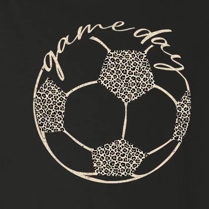 Soccer Game Day Women Leopard Cheetah Print Soccer Fan Toddler Long Sleeve Shirt