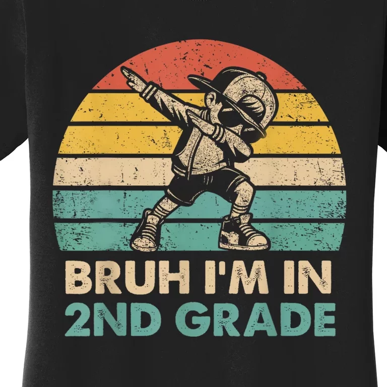 Second Grade Dabbing Boy Bruh IM In 2nd Grade Students Women's T-Shirt