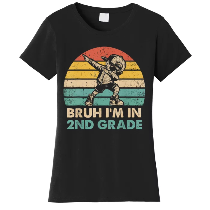 Second Grade Dabbing Boy Bruh IM In 2nd Grade Students Women's T-Shirt