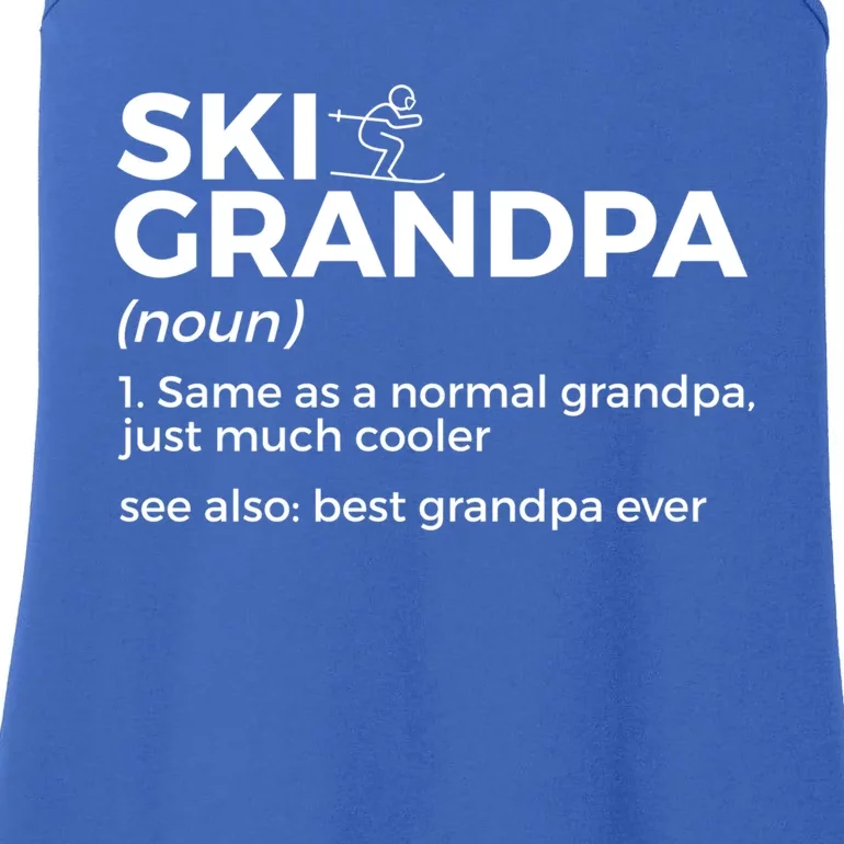 Ski Grandpa Definition Best Grandpa Ever Funny Skiing Gift Ladies Essential Tank