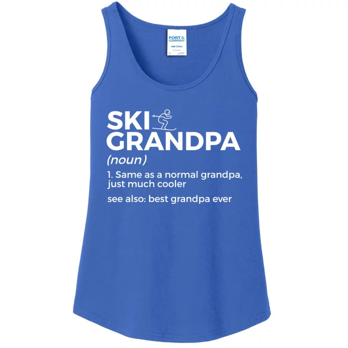 Ski Grandpa Definition Best Grandpa Ever Funny Skiing Gift Ladies Essential Tank