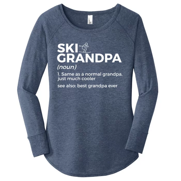 Ski Grandpa Definition Best Grandpa Ever Funny Skiing Gift Women's Perfect Tri Tunic Long Sleeve Shirt