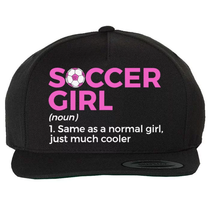 Soccer Girl Definition Wool Snapback Cap