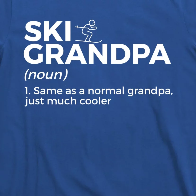 Ski Grandpa Definition Funny Skiing For Skiers Gift T-Shirt