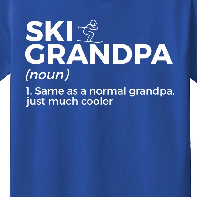 Ski Grandpa Definition Funny Skiing For Skiers Gift Kids T-Shirt