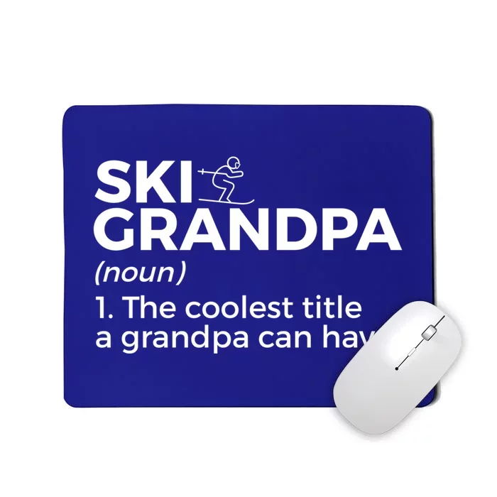 Ski Grandpa Definition Funny Skiing For Skiers Gift Mousepad