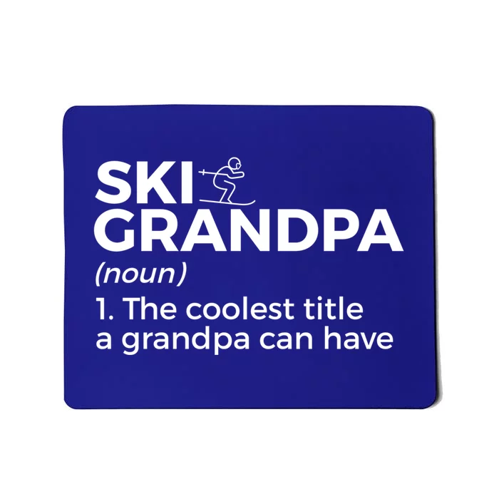 Ski Grandpa Definition Funny Skiing For Skiers Gift Mousepad