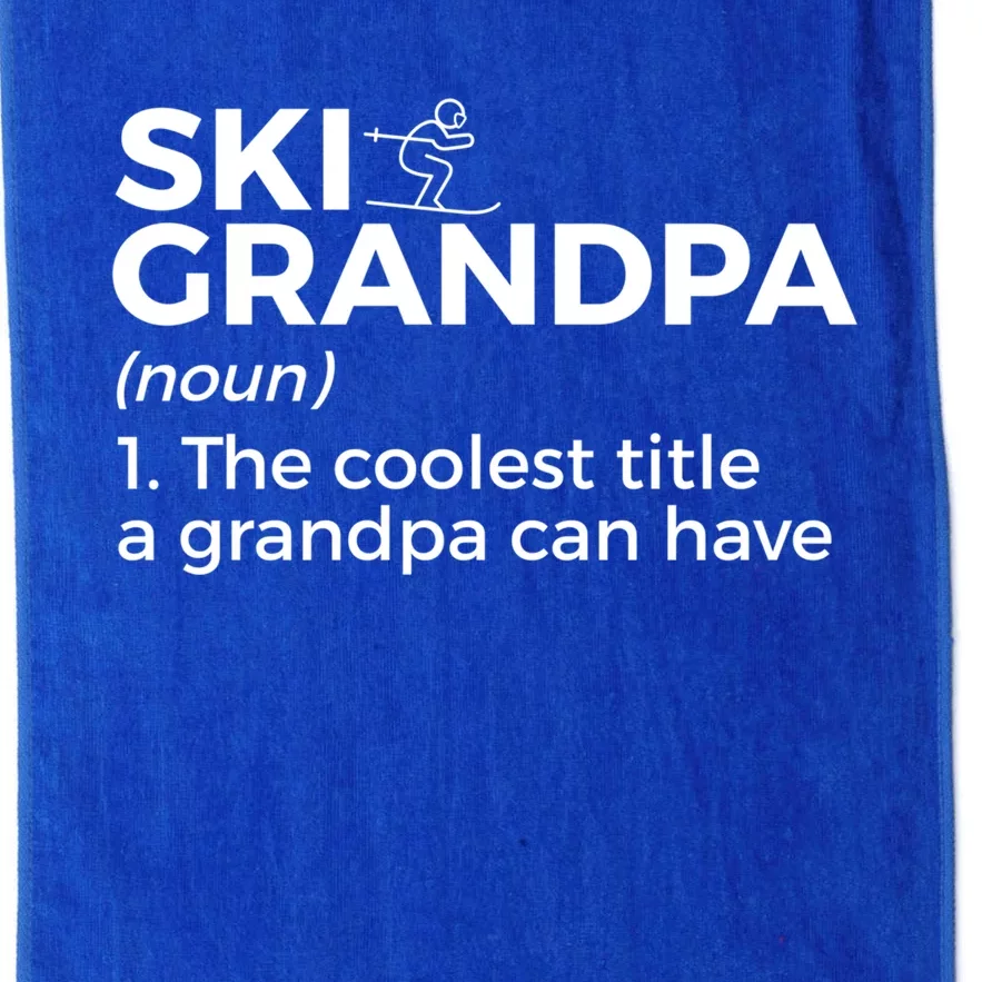 Ski Grandpa Definition Funny Skiing For Skiers Gift Platinum Collection Golf Towel