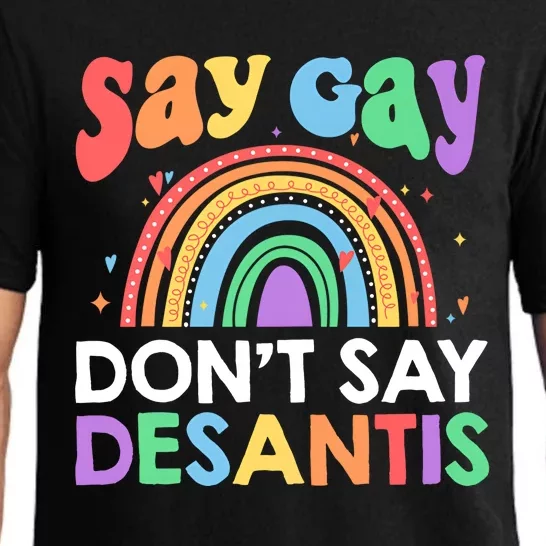 Say Gay Don’t Say Desantis LGBT LGBTQ Pride Rainbow Pride Month Pajama Set