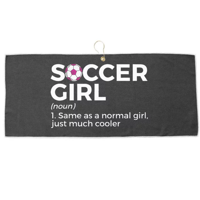 Soccer Girl Definition funny sport lovers Large Microfiber Waffle Golf Towel