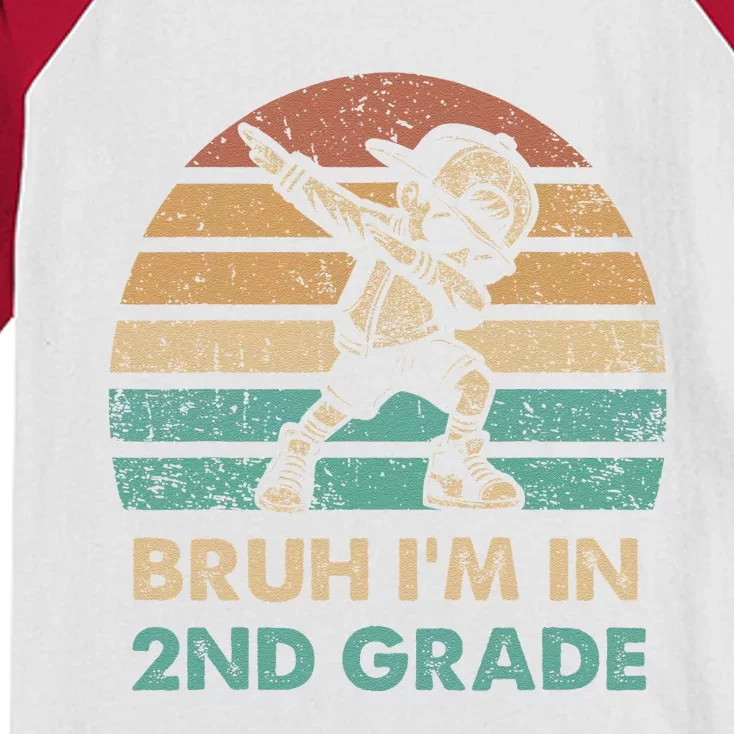 Second Grade Dabbing Bruh IM In 2nd Grade Students Kids Colorblock Raglan Jersey