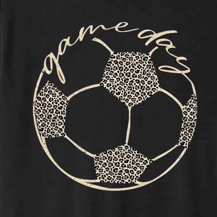 Soccer Game Day Women Leopard Cheetah Print Soccer Fan ChromaSoft Performance T-Shirt