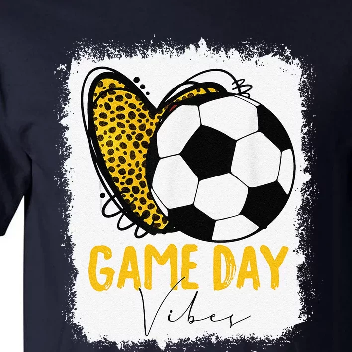 Soccer Game Day Vibes Leopard Soccer Mom Game Day Tall T-Shirt