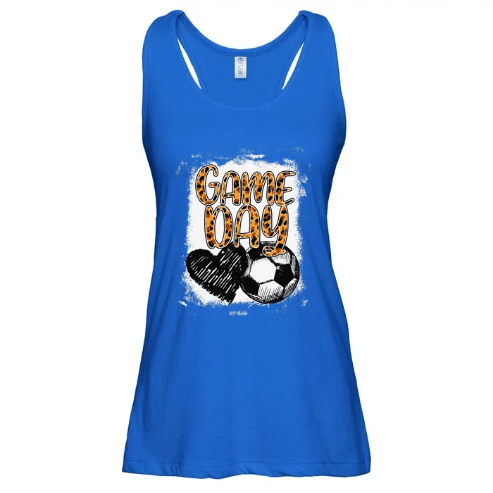 Soccer Game Day Women Leopard Cheetah Print Soccer Fan Ladies Essential Flowy Tank