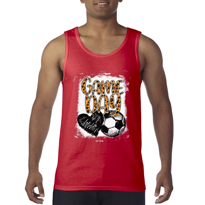 Soccer Game Day Women Leopard Cheetah Print Soccer Fan Tank Top