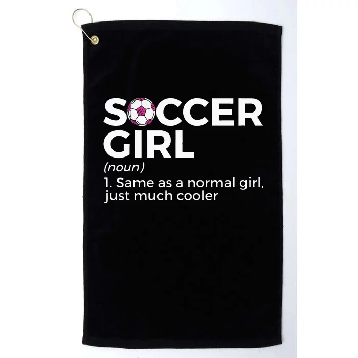 Soccer Girl Definition Platinum Collection Golf Towel