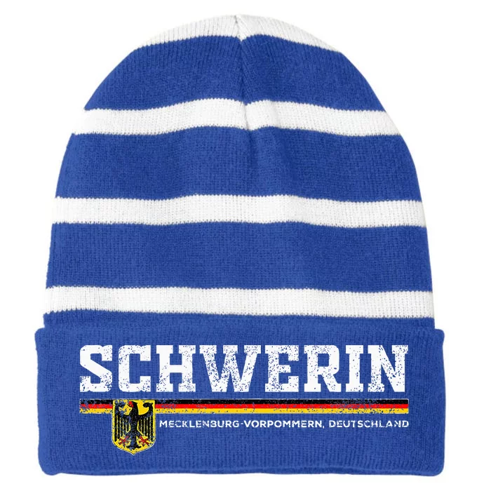 Schwerin Germany Deutschland Striped Beanie with Solid Band