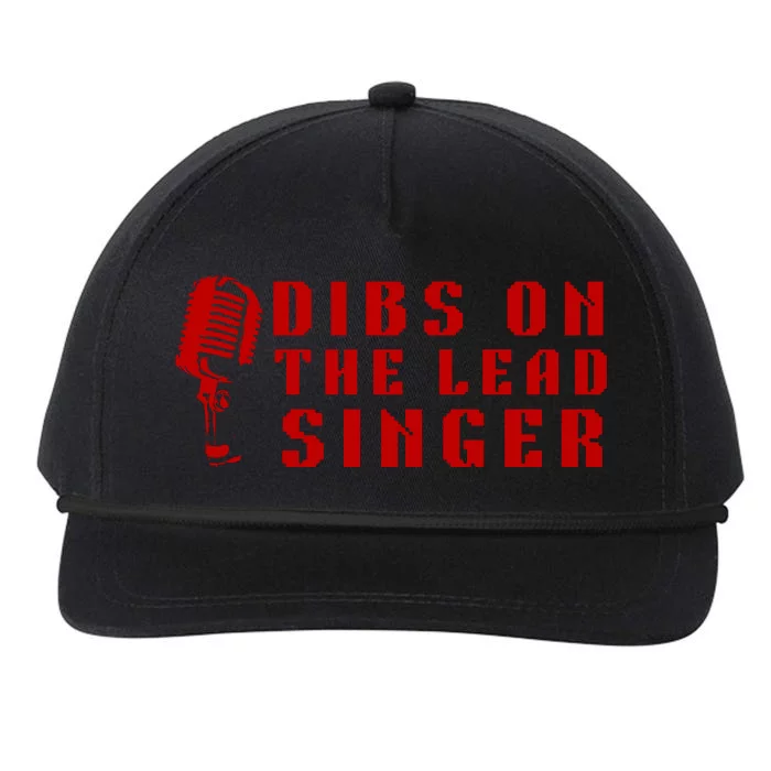 SINGER GIFT DIBS ON THE LEAD SINGER BAND VOCALIST Snapback Five-Panel Rope Hat