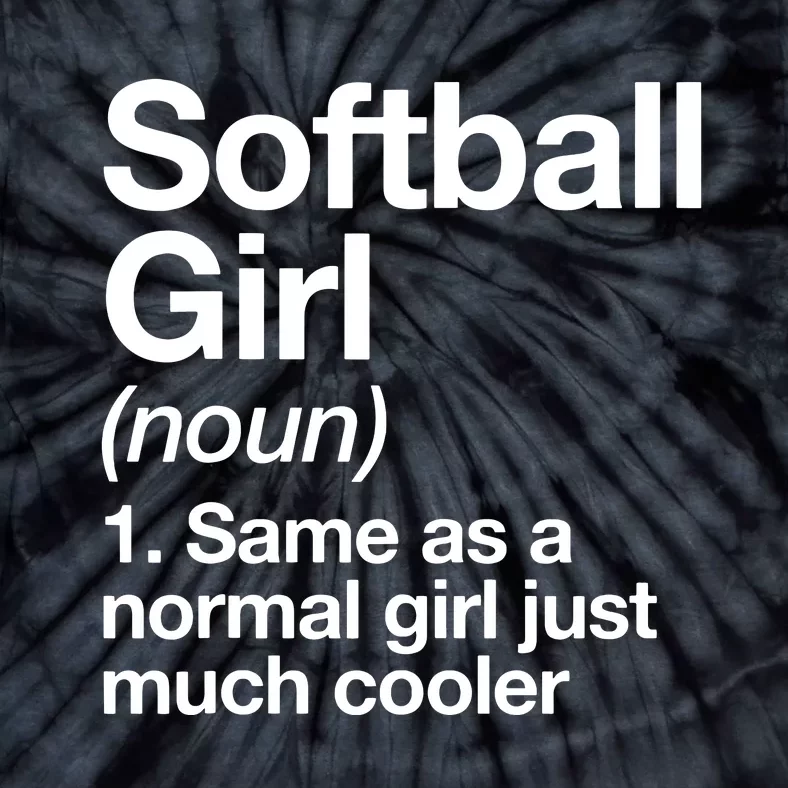 Softball Girl Definition Funny Tie-Dye T-Shirt