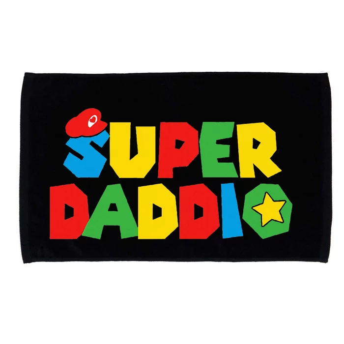 Super Gamer Dad Unleashed Celebrating Fatherly Powers Microfiber Hand Towel