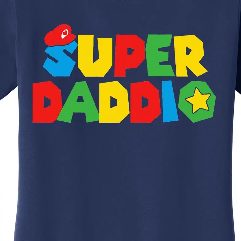 Super Gamer Dad Unleashed Celebrating Fatherly Powers Women's T-Shirt