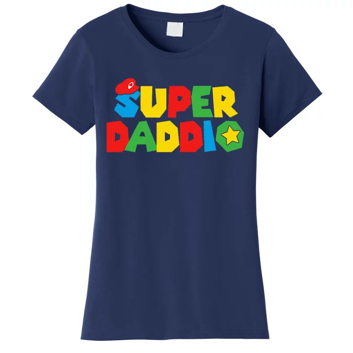 Super Gamer Dad Unleashed Celebrating Fatherly Powers Women's T-Shirt