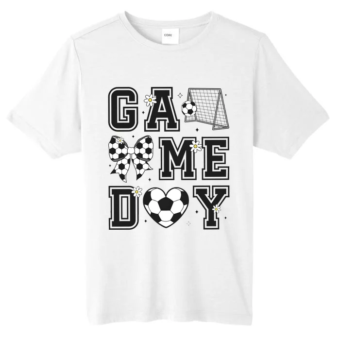 Soccer Game Day Coquette Bow ChromaSoft Performance T-Shirt