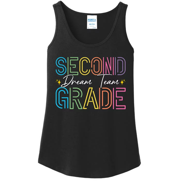 Second Grade Dream Team Teacher Student Back To School Ladies Essential Tank