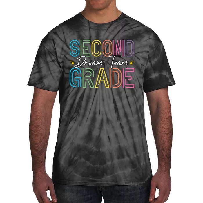 Second Grade Dream Team Teacher Student Back To School Tie-Dye T-Shirt