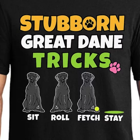 Stubborn Great Dane Tricks I Dog Lover I Funny Great Dane Pajama Set