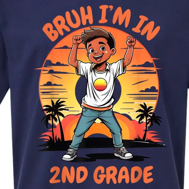 Second Grade Dabbing Boy Bruh IM In 2nd Grade Students Sueded Cloud Jersey T-Shirt