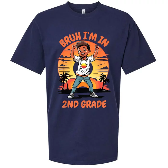 Second Grade Dabbing Boy Bruh IM In 2nd Grade Students Sueded Cloud Jersey T-Shirt