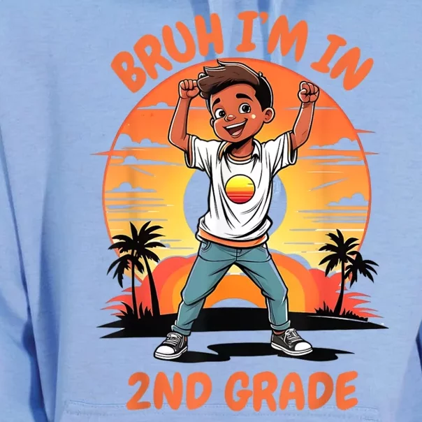 Second Grade Dabbing Boy Bruh IM In 2nd Grade Students Unisex Surf Hoodie