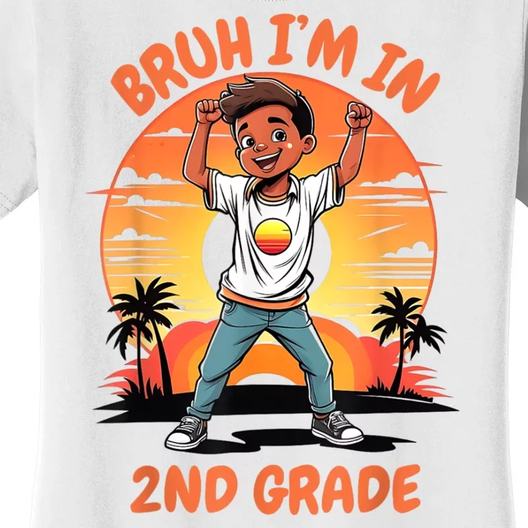 Second Grade Dabbing Boy Bruh IM In 2nd Grade Students Women's T-Shirt