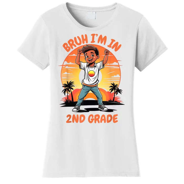 Second Grade Dabbing Boy Bruh IM In 2nd Grade Students Women's T-Shirt