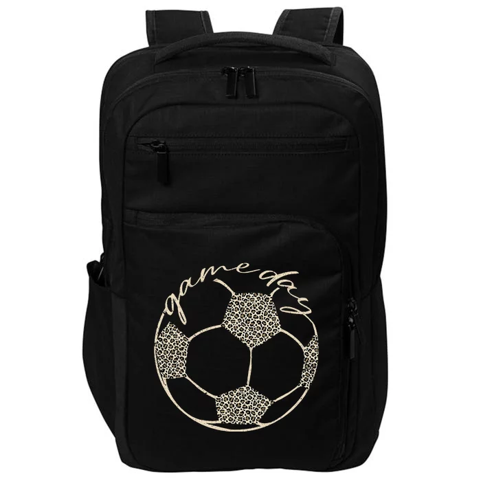 Soccer Game Day Leopard Cheetah Print Soccer Fan Impact Tech Backpack